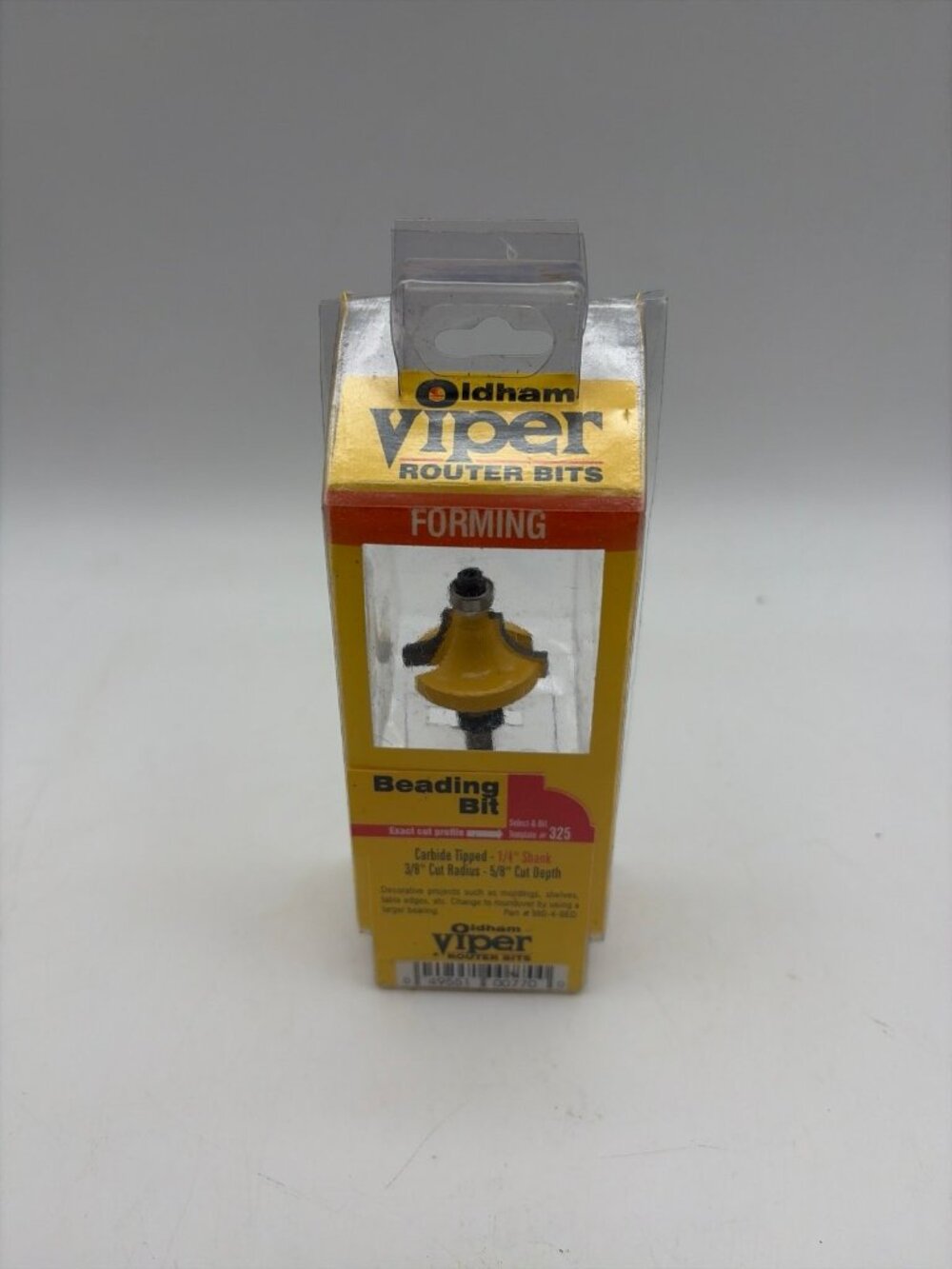 Oldham Viper Router Beading Bit 1/4 Shank 3/8 Cut Radius 5/8 Cut Depth #325 New